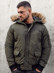 Bolf Herren Winterjacke Khaki 2019