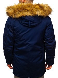 Bolf Herren Winterjacke Parka Alaska Dunkelblau  HZ8109