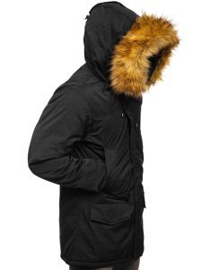 Bolf Herren Winterjacke Parka Alaska Schwarz  HZ8109