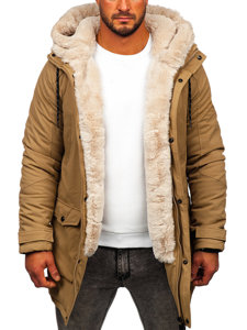 Bolf Herren Winterjacke Parka Camel  M120