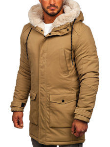 Bolf Herren Winterjacke Parka Camel  M120