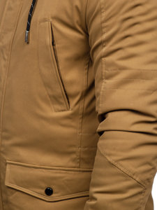 Bolf Herren Winterjacke Parka Camel  M120