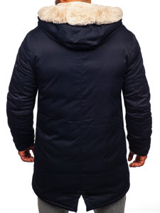 Bolf Herren Winterjacke Parka Dunkalblau  22M39