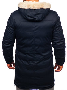 Bolf Herren Winterjacke Parka Dunkelblau  22M50