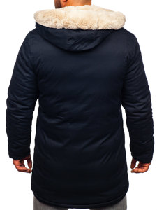 Bolf Herren Winterjacke Parka Dunkelblau  22M52