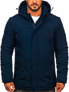 Bolf Herren Winterjacke Parka Dunkelblau  5M713