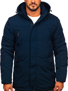 Bolf Herren Winterjacke Parka Dunkelblau  5M717