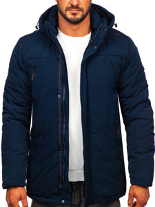 Bolf Herren Winterjacke Parka Dunkelblau  5M717