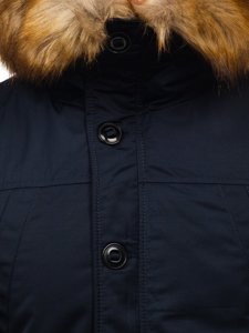 Bolf Herren Winterjacke Parka Dunkelblau  JK355