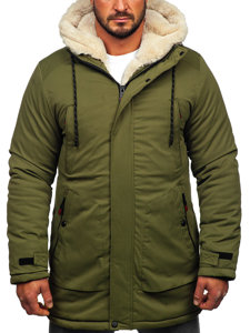 Bolf Herren Winterjacke Parka Grün  22M52