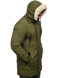 Bolf Herren Winterjacke Parka Grün  22M52