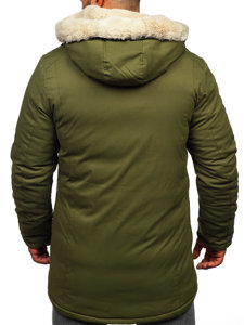 Bolf Herren Winterjacke Parka Grün  22M52