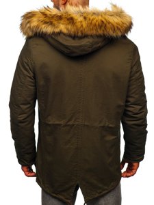 Bolf Herren Winterjacke Parka Grün  5284