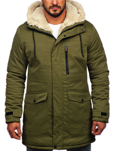 Bolf Herren Winterjacke Parka Khaki  22M37