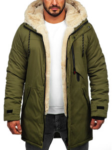 Bolf Herren Winterjacke Parka Khaki  22M38