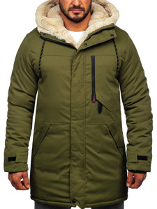 Bolf Herren Winterjacke Parka Khaki  22M38