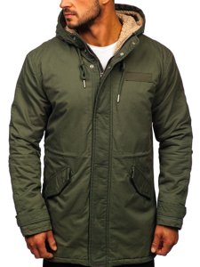 Bolf Herren Winterjacke Parka Khaki  EX838