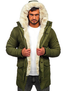 Bolf Herren Winterjacke Parka Khaki  M115