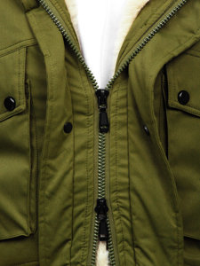 Bolf Herren Winterjacke Parka Khaki  M115