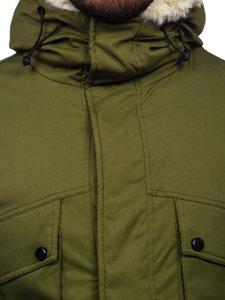 Bolf Herren Winterjacke Parka Khaki  M115