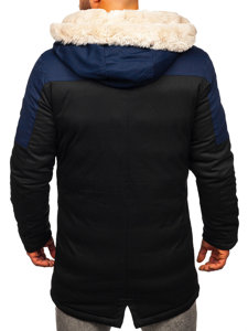 Bolf Herren Winterjacke Parka Schwarz  22M118