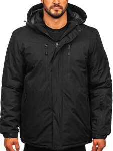 Bolf Herren Winterjacke Parka Schwarz  22M320