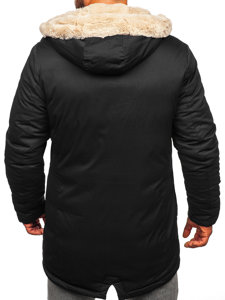 Bolf Herren Winterjacke Parka Schwarz  22M51