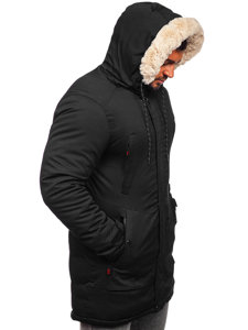 Bolf Herren Winterjacke Parka Schwarz  22M52