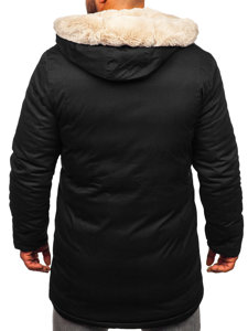 Bolf Herren Winterjacke Parka Schwarz  22M52