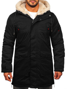 Bolf Herren Winterjacke Parka Schwarz  5M3123