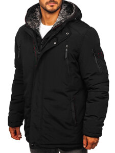 Bolf Herren Winterjacke Parka Schwarz 5M3128