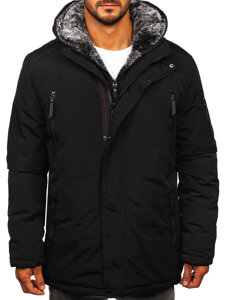 Bolf Herren Winterjacke Parka Schwarz 5M3221