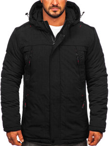 Bolf Herren Winterjacke Parka Schwarz  5M713