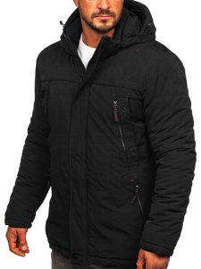 Bolf Herren Winterjacke Parka Schwarz  5M713