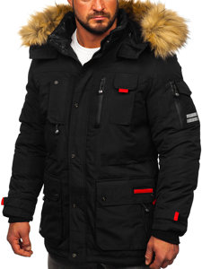 Bolf Herren Winterjacke Parka Schwarz  5M791