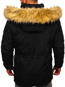 Bolf Herren Winterjacke Parka Schwarz  5M791