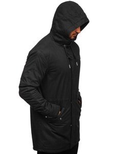 Bolf Herren Winterjacke Parka Schwarz  EX838