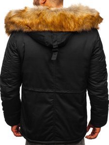 Bolf Herren Winterjacke Parka Schwarz  JK355