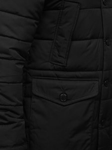 Bolf Herren Winterjacke Parka Schwarz  JK361