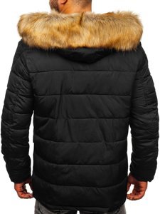 Bolf Herren Winterjacke Parka Schwarz  JK361