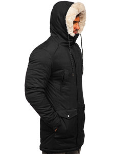 Bolf Herren Winterjacke Parka Schwarz  M120