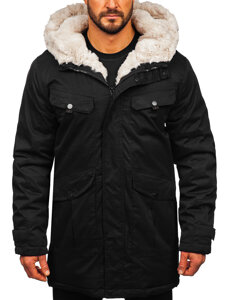 Bolf Herren Winterjacke Parka Schwarz parka  22M318