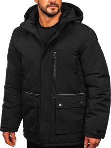 Bolf Herren Winterjacke Parka Schwarz parka  22M323