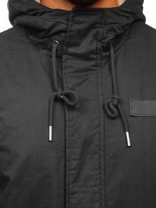 Bolf Herren Winterjacke Parka Schwarzgrau  EX838