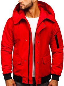 Bolf Herren Winterjacke Rot  2019005