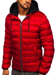 Bolf Herren Winterjacke Rot  5332