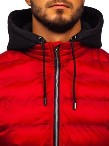 Bolf Herren Winterjacke Rot  5332