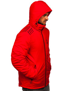 Bolf Herren Winterjacke Rot  6580