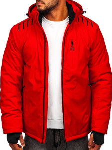 Bolf Herren Winterjacke Rot  6580