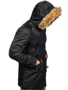 Bolf Herren Winterjacke Schwarz  1080